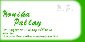 monika pallay business card